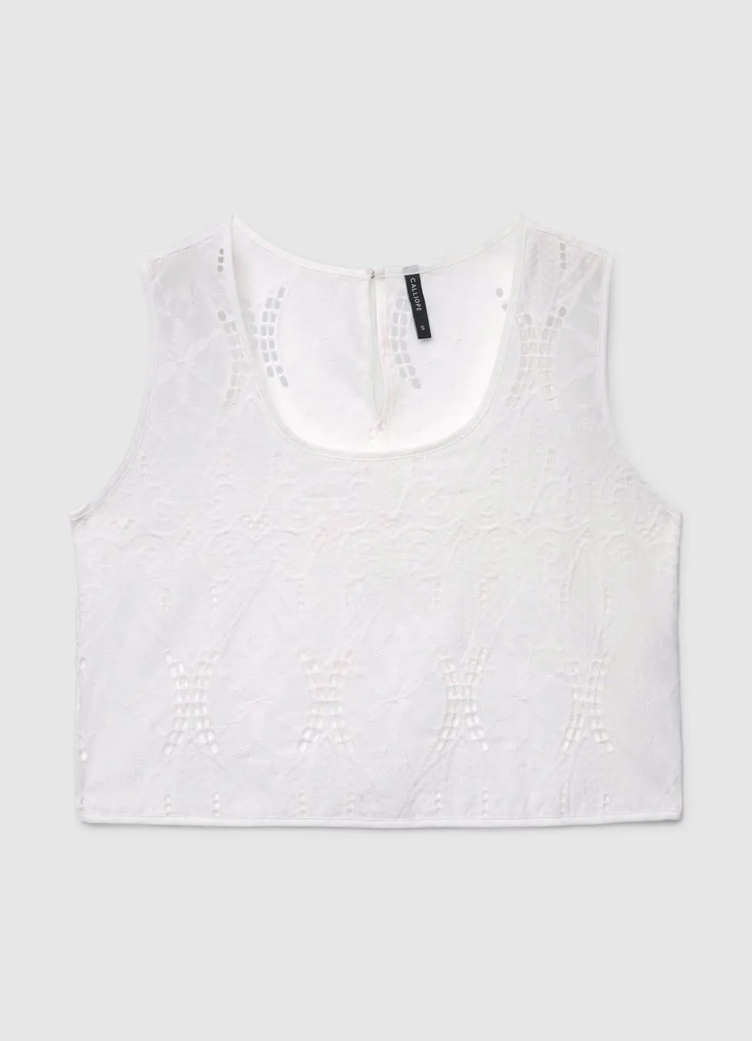 Calliope Top sangallo sans manches femme