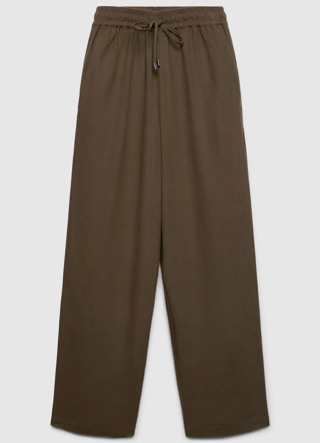 Calliope pantalon jogger lin large taille haute femme