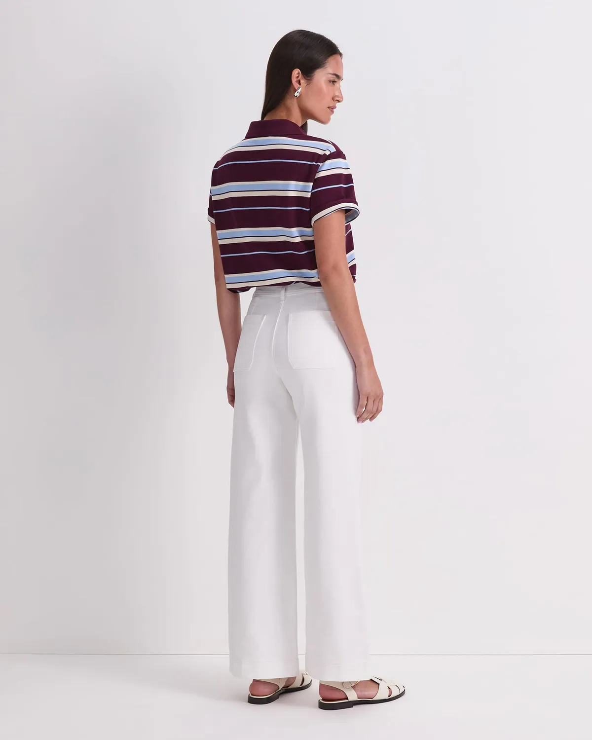 Sportscraft Tessa Wide Leg Jean jean blanc large
