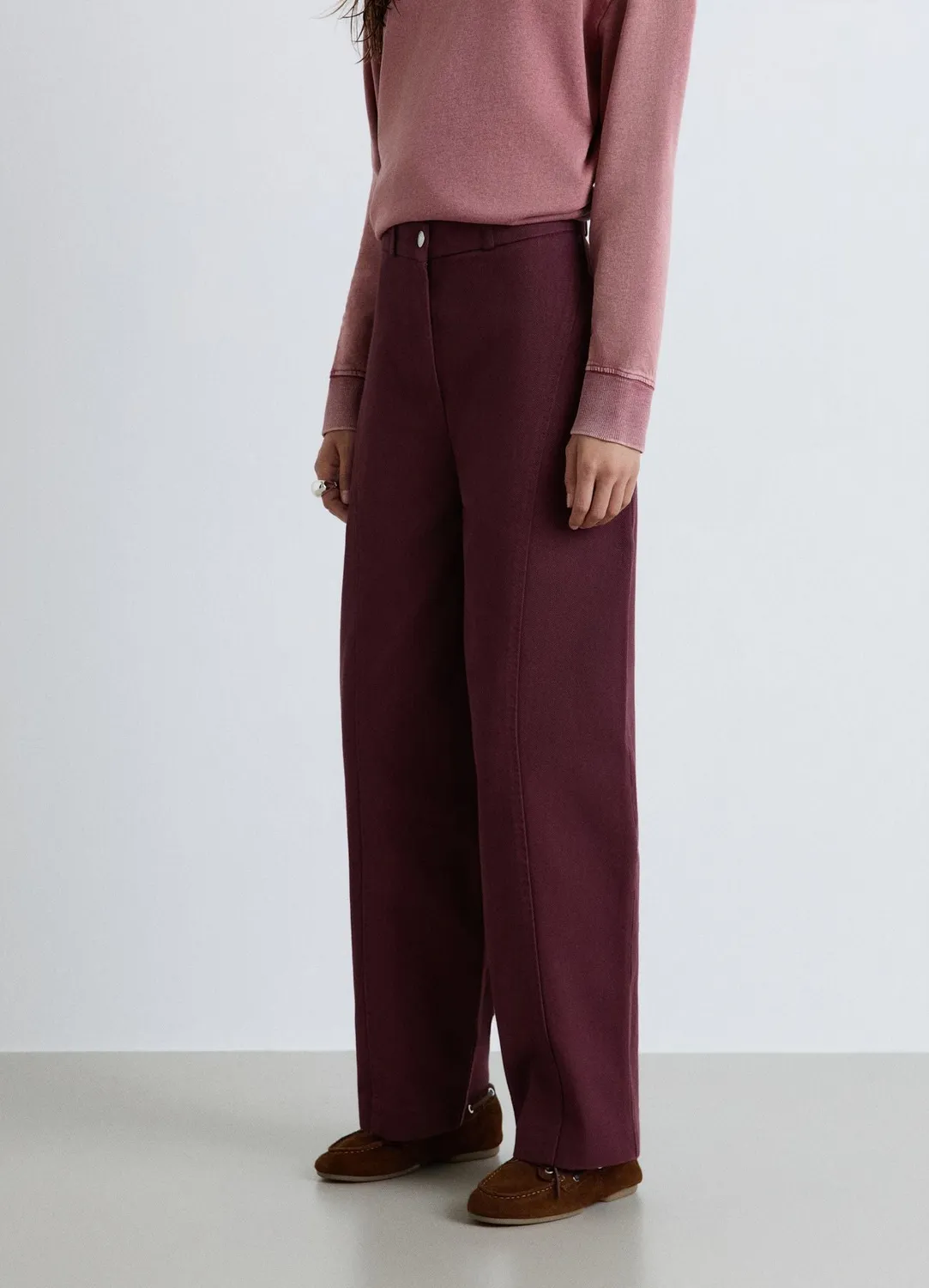 Calliope pantalon balloon femme taille haute uni
