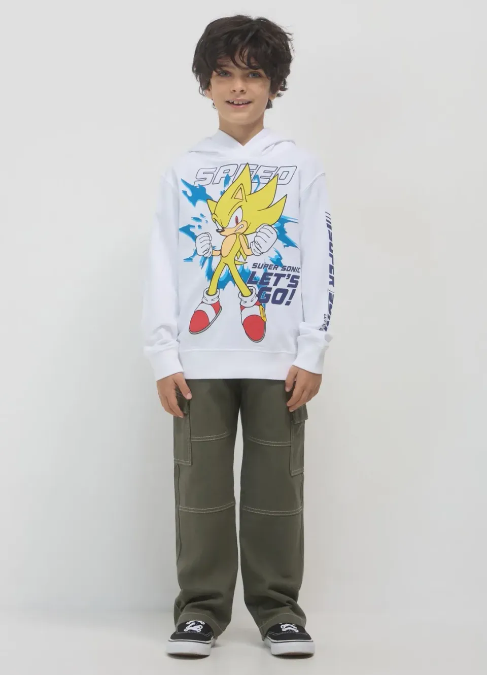 Calliope Sweat capuche Sonic garçon coton regular
