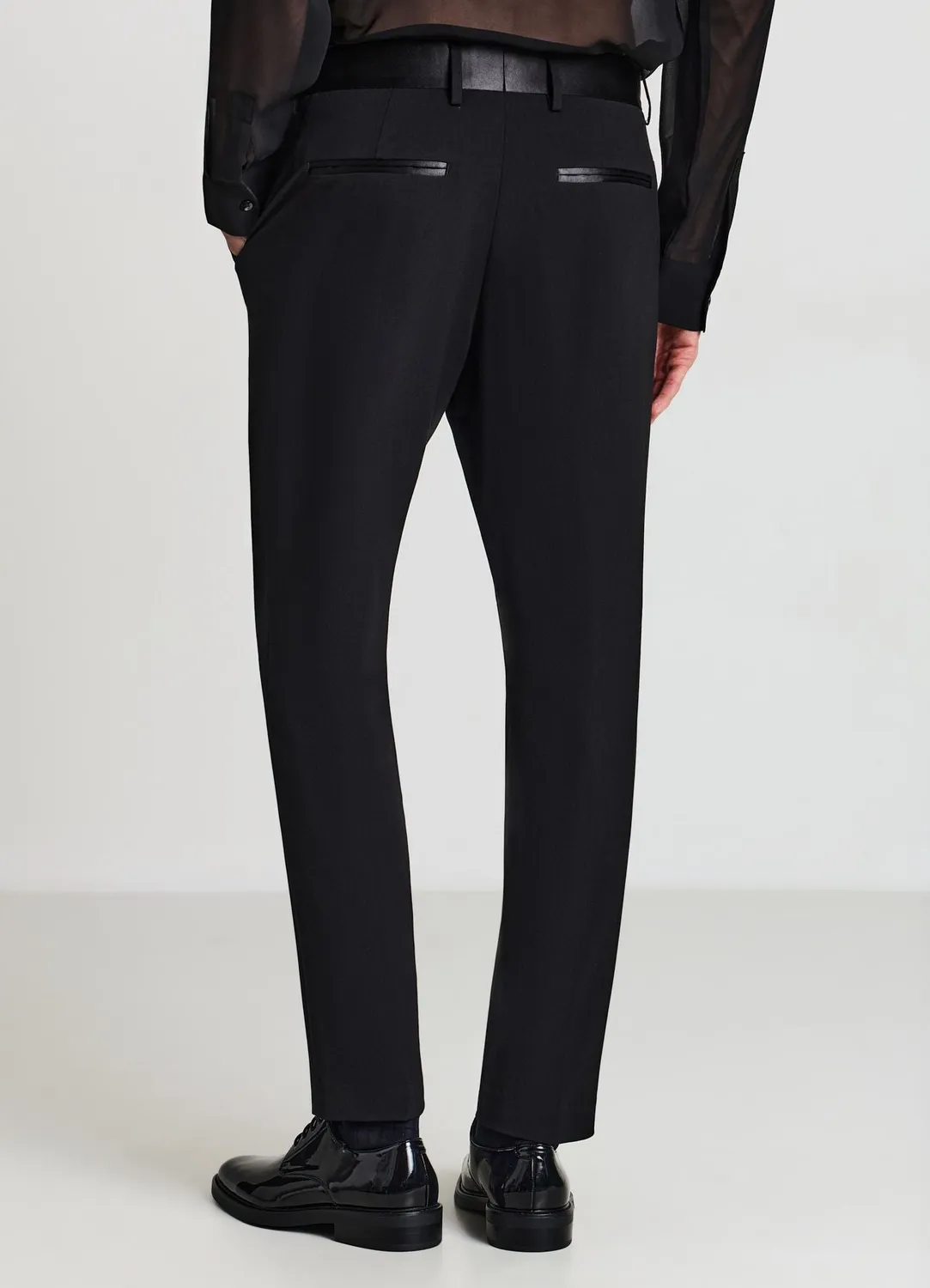 Calliope Satin pantalon homme ceinture 48