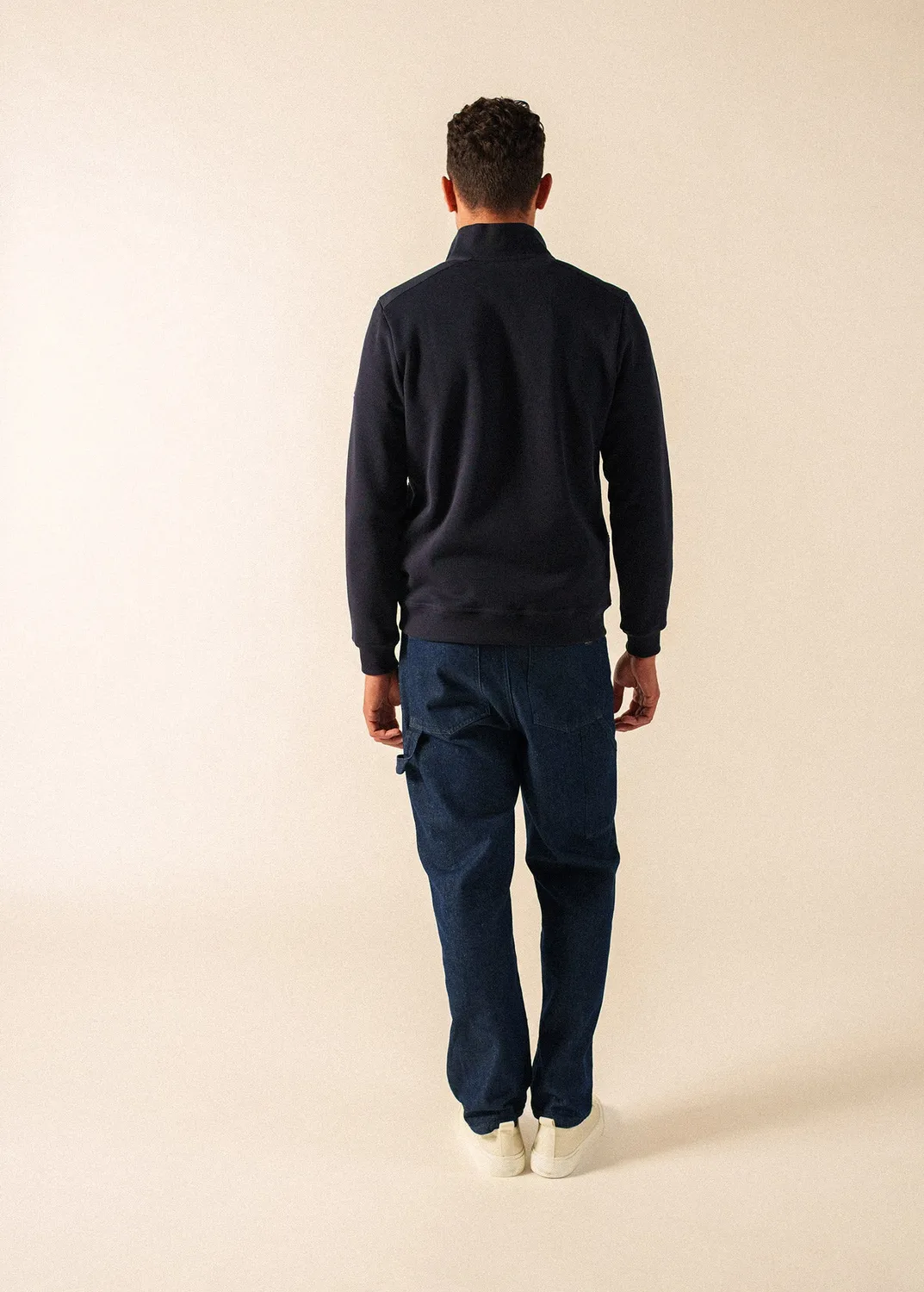 Saint James Malo sweat homme coton navy