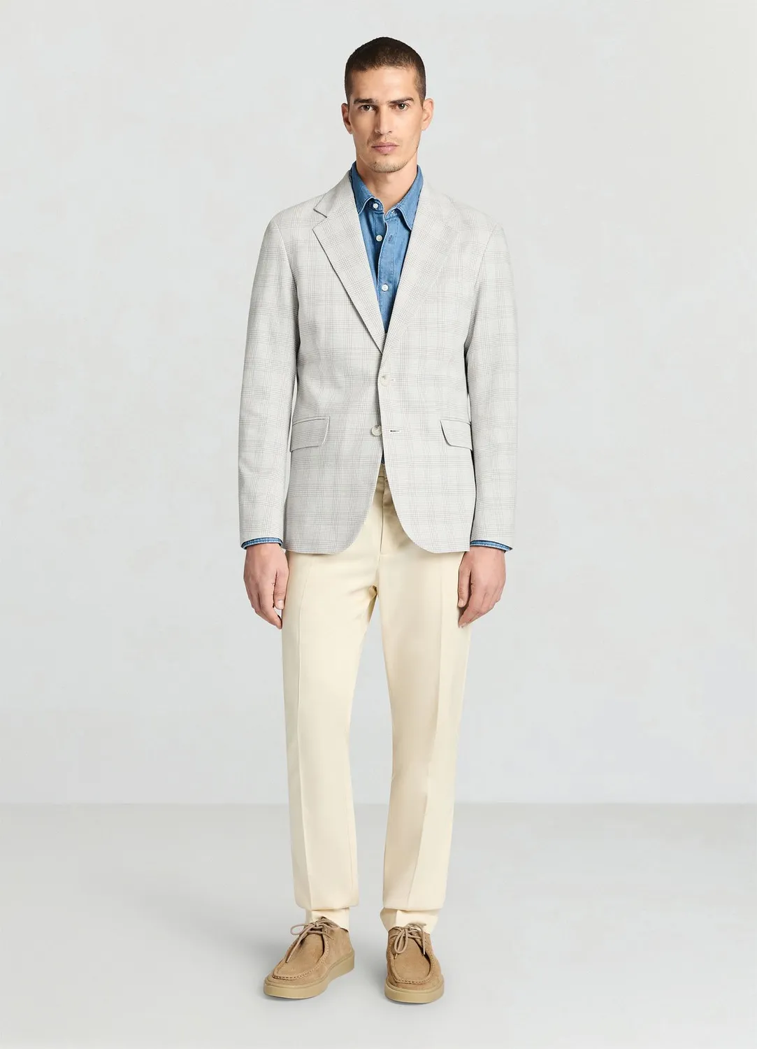 Calliope veste à carreaux homme deux boutons