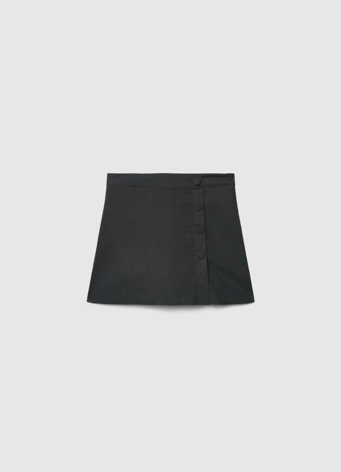 Calliope jupe-short boutons latéraux taille haute