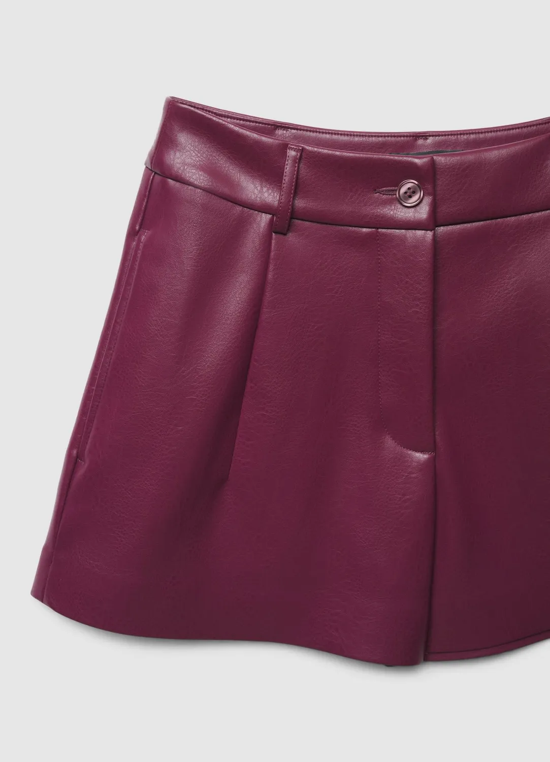 Calliope short à pinces effet cuir femme taille S