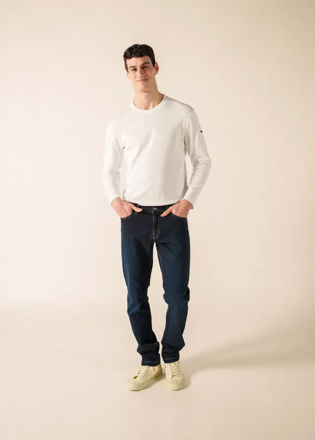 Saint James David jean droit brut coton stretch