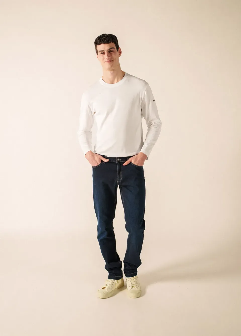 Saint James David jean droit brut coton stretch