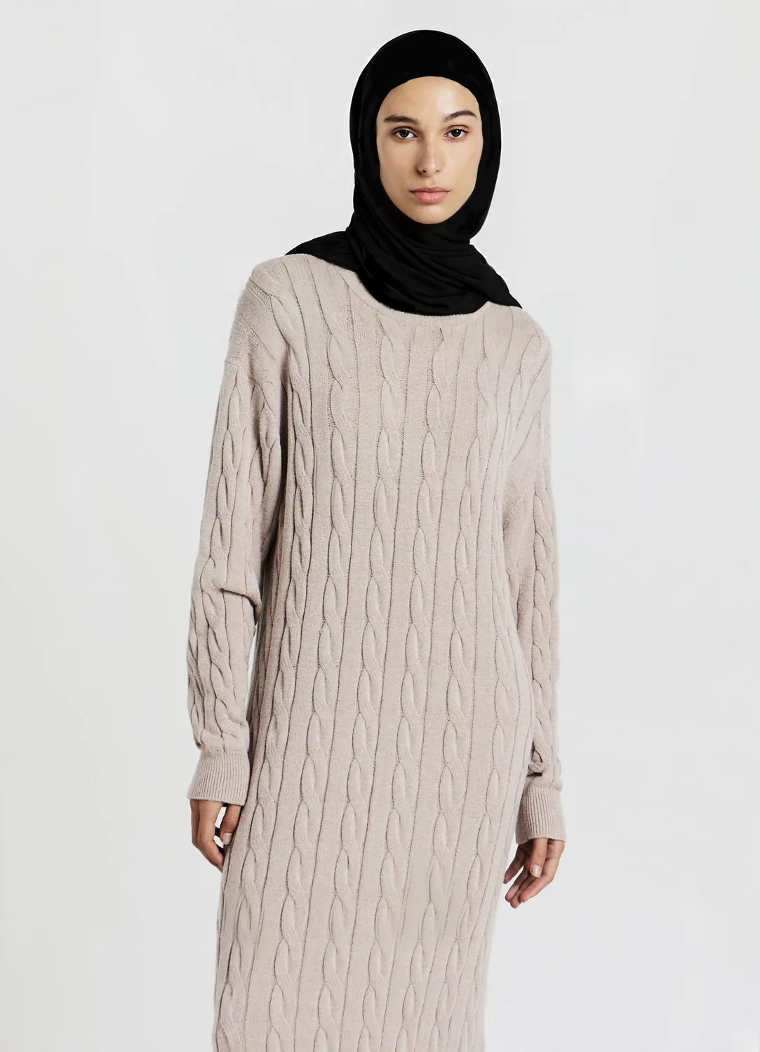 Calliope Robe torsades longue robe femme maille