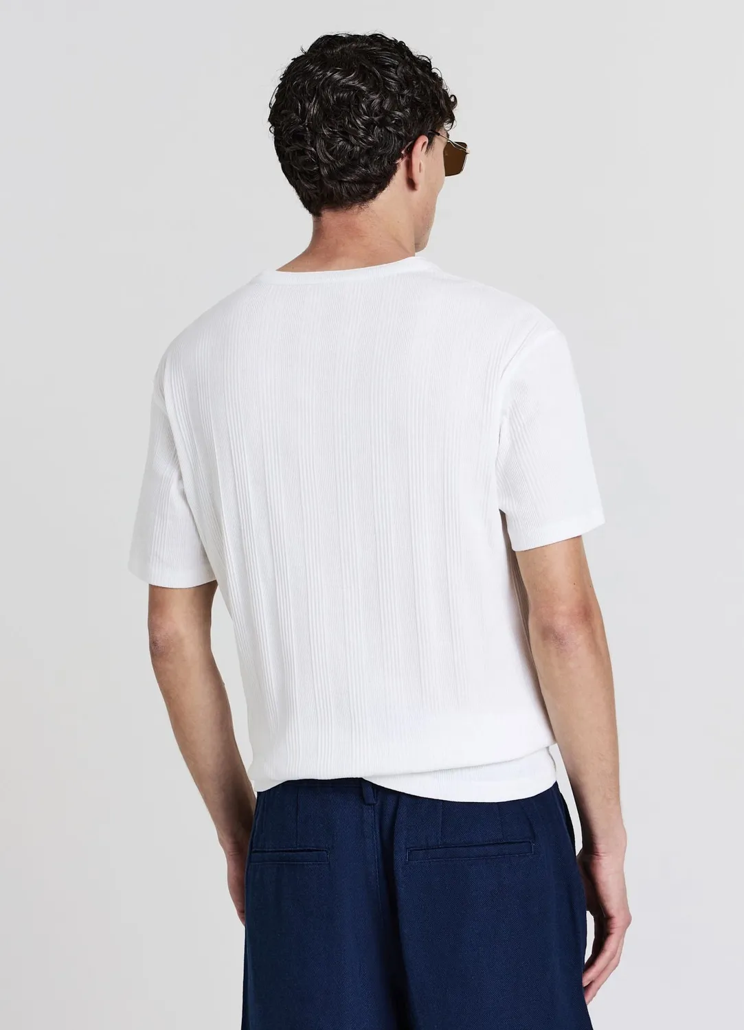 Calliope t-shirt serafino homme coton uni manches courtes