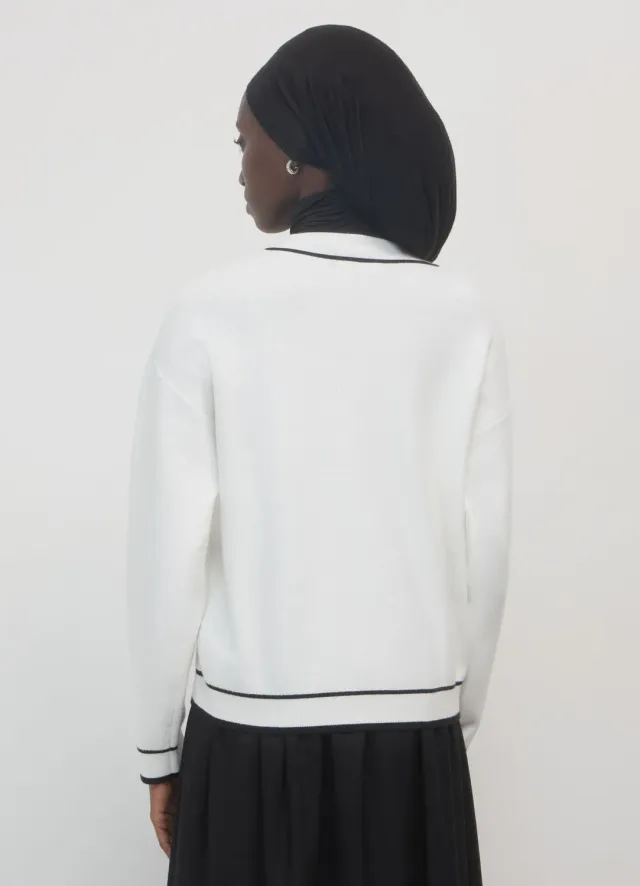 Calliope cardigan profils contraste femme boutons
