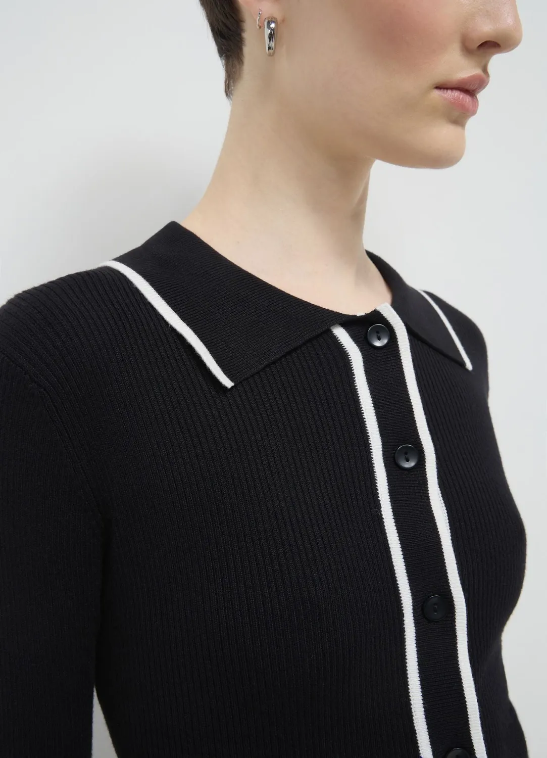 Calliope cardigan polo femme boutons coupe regular
