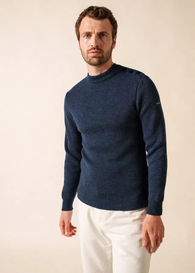 Saint James Matelot pull marin bleu chine pure laine