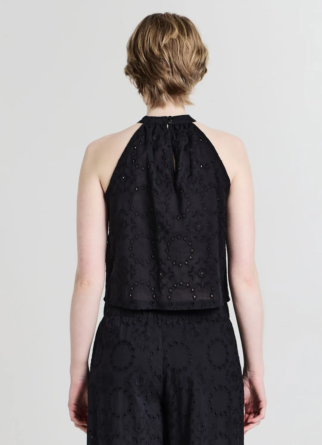 Calliope top sangallo femme coton sans manches
