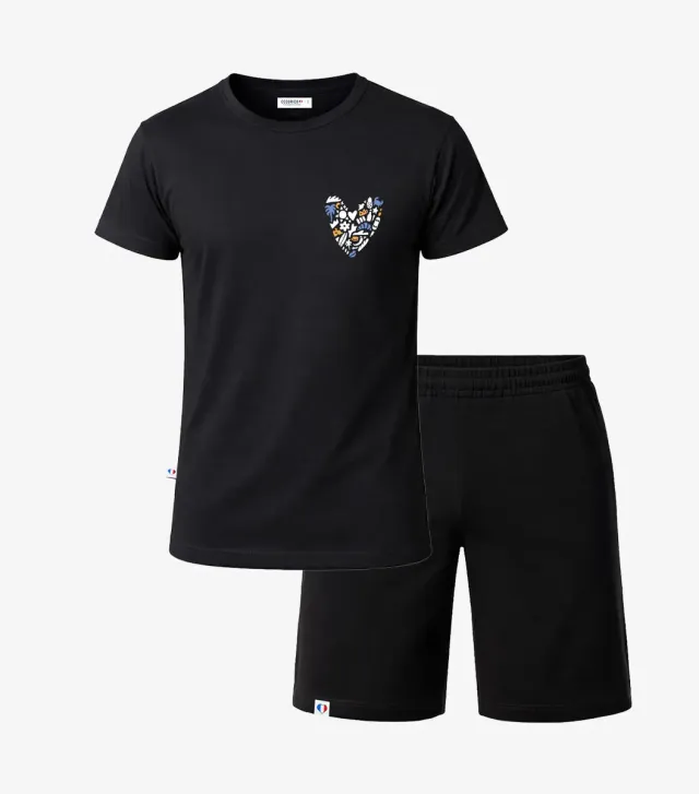 Cocorico Ensemble Pyjama Homme Rêveur Noir coton taille L