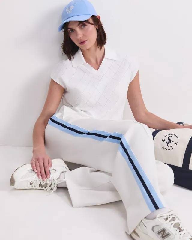 Sportscraft Maxine Milano Argyle Knit Top pull losanges