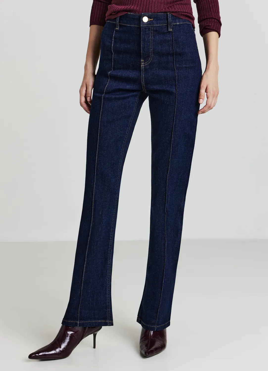 Calliope jean flare femme nervures devant