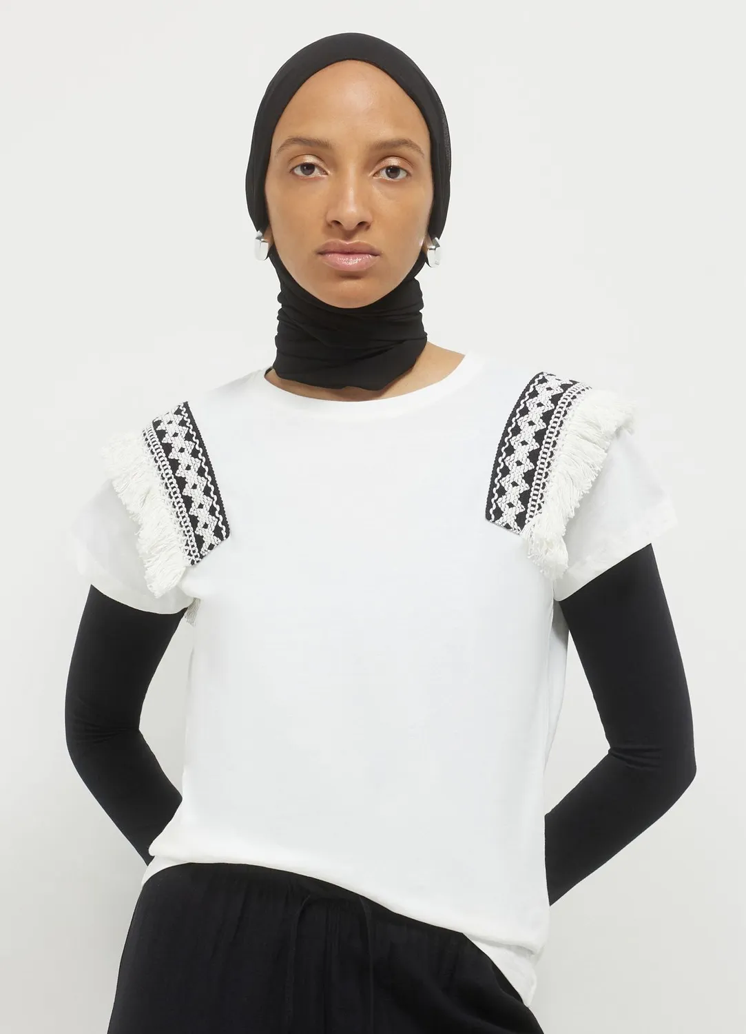 Calliope t-shirt passamaneria femme coton