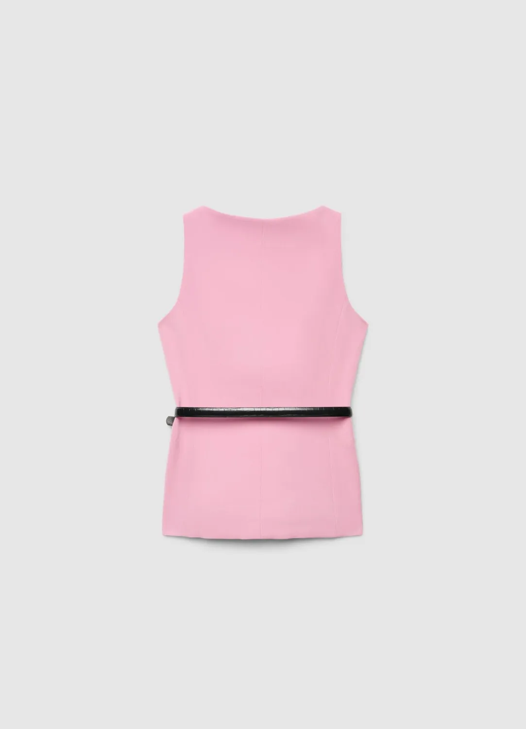 Calliope gilet femme col rond ceinture tailleur