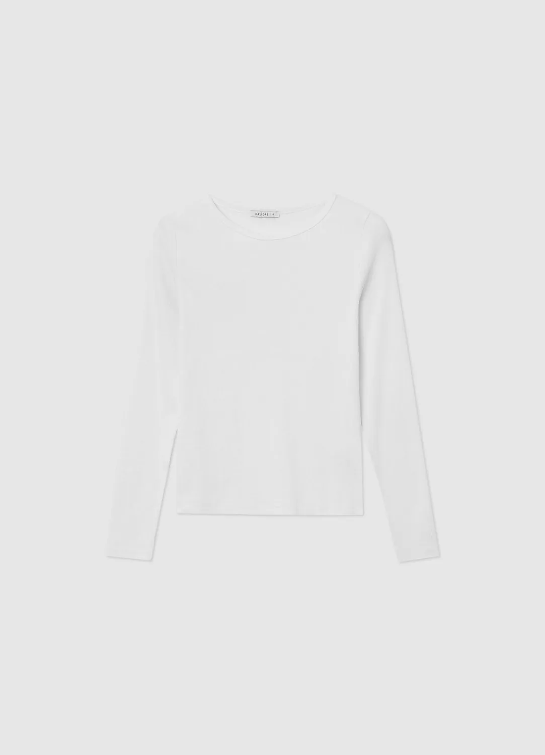 Calliope pull col rond côtelé femme coton