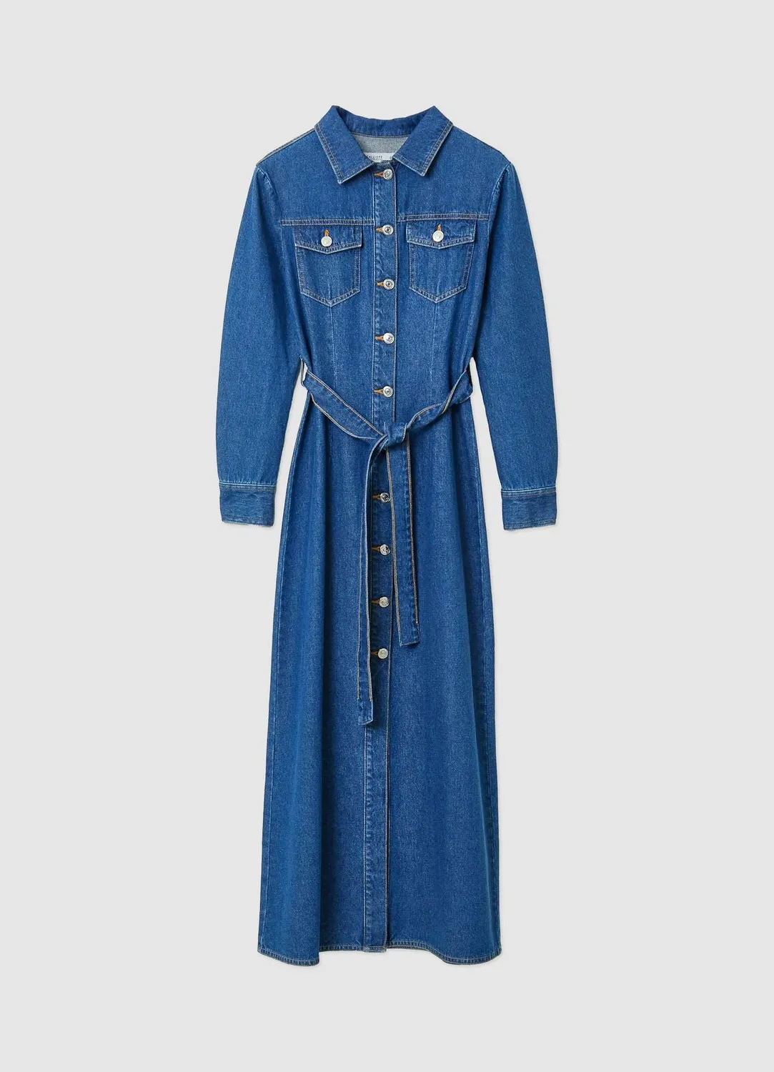 Calliope robe longue denim ceinture femme