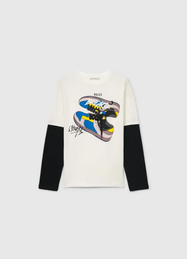 Calliope t-shirt sneakers garçon manches longues