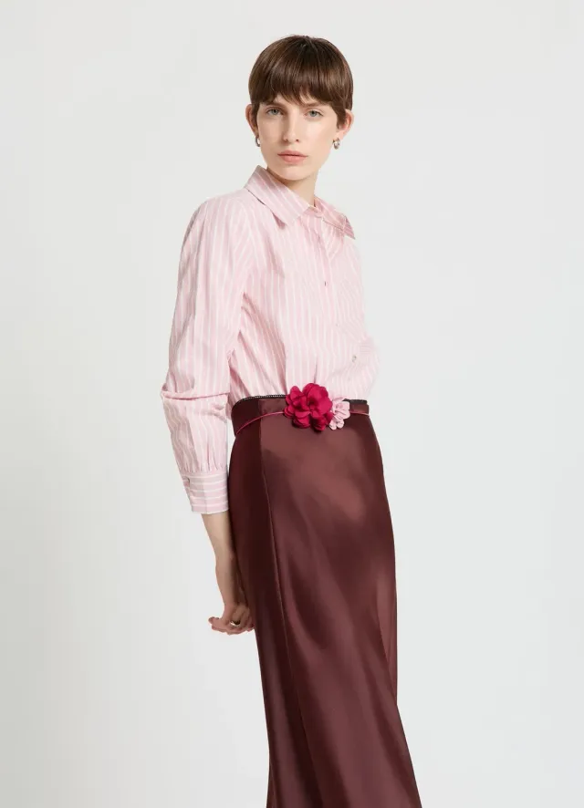 Calliope chemise rayée femme S crop à pinces
