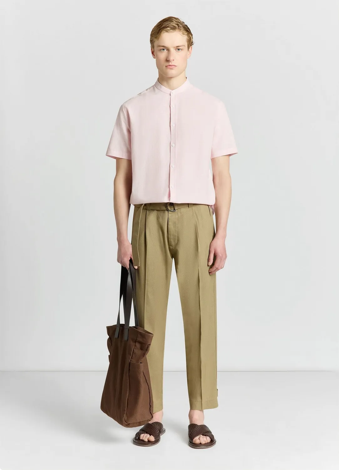 Calliope chemise homme lin col coréen