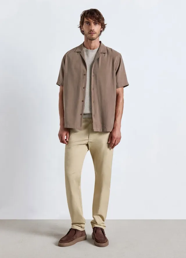 Calliope bowling chemise homme manches courtes unie