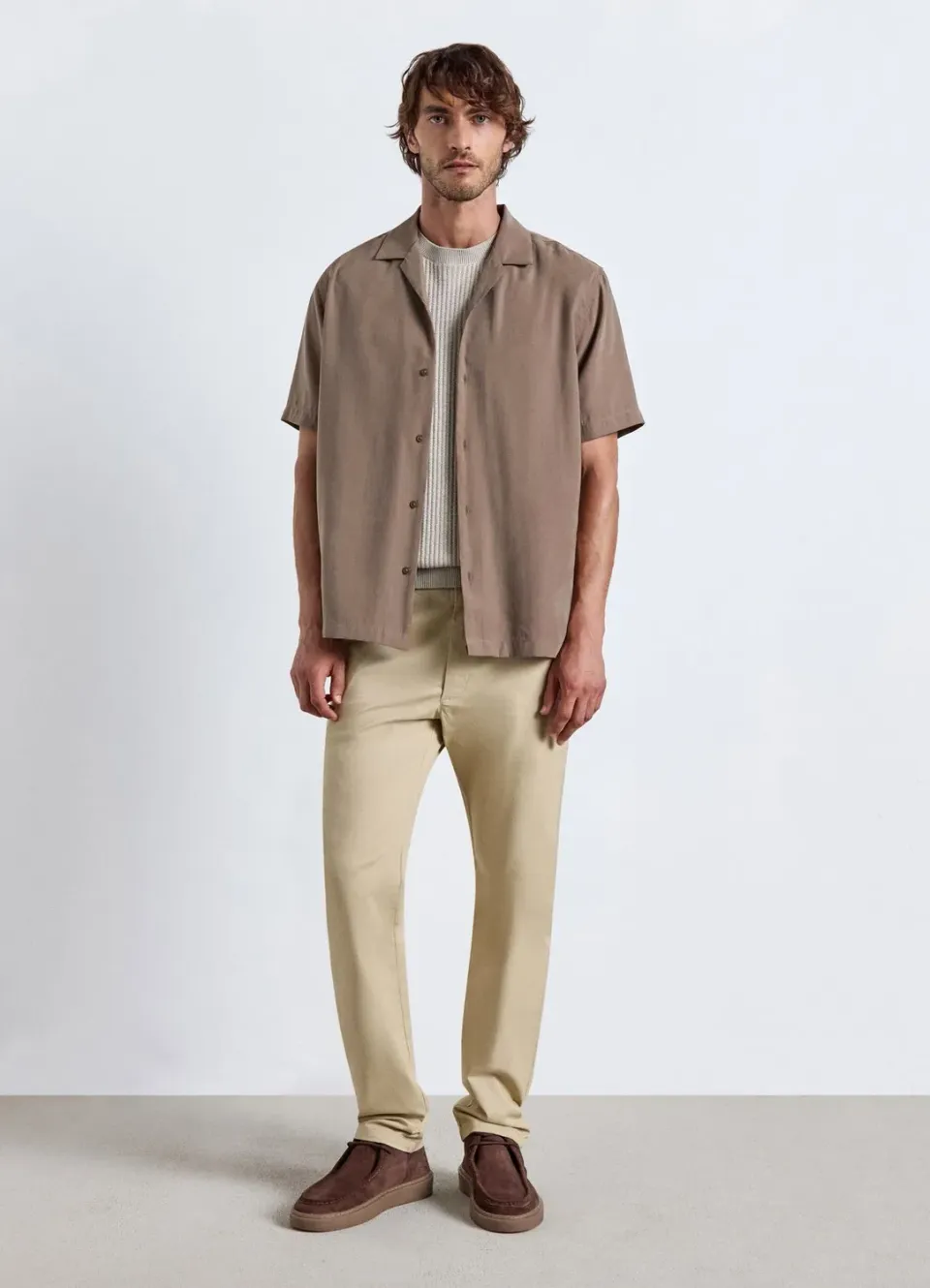 Calliope bowling chemise homme manches courtes unie
