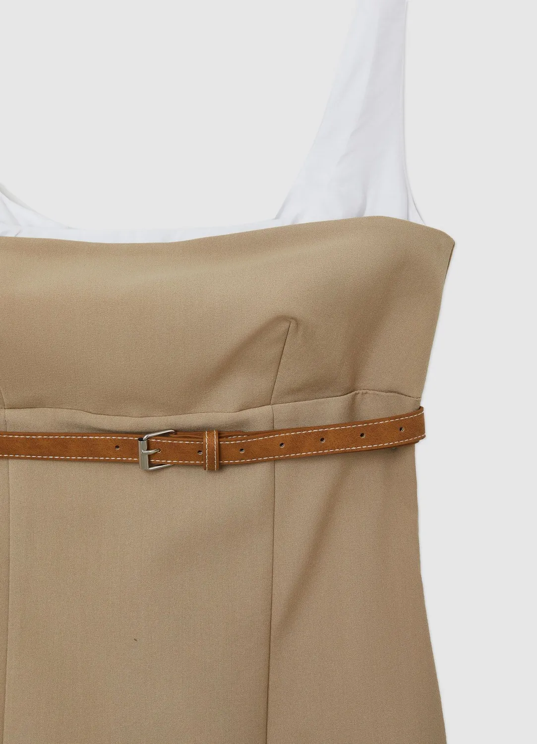 Calliope robe fourreau courte ceinture bretelles larges