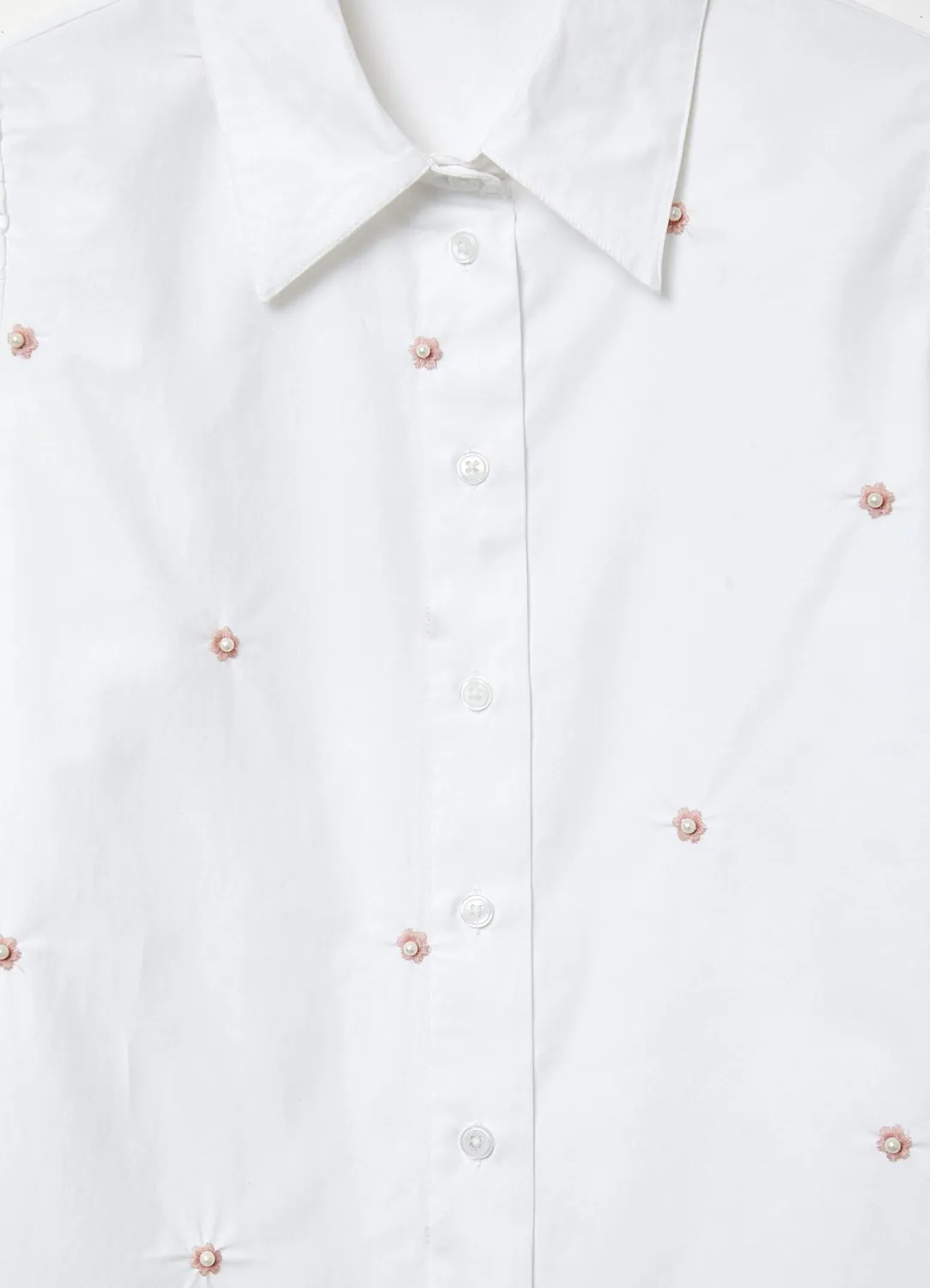 Calliope chemise femme broderie fleurs manches longues