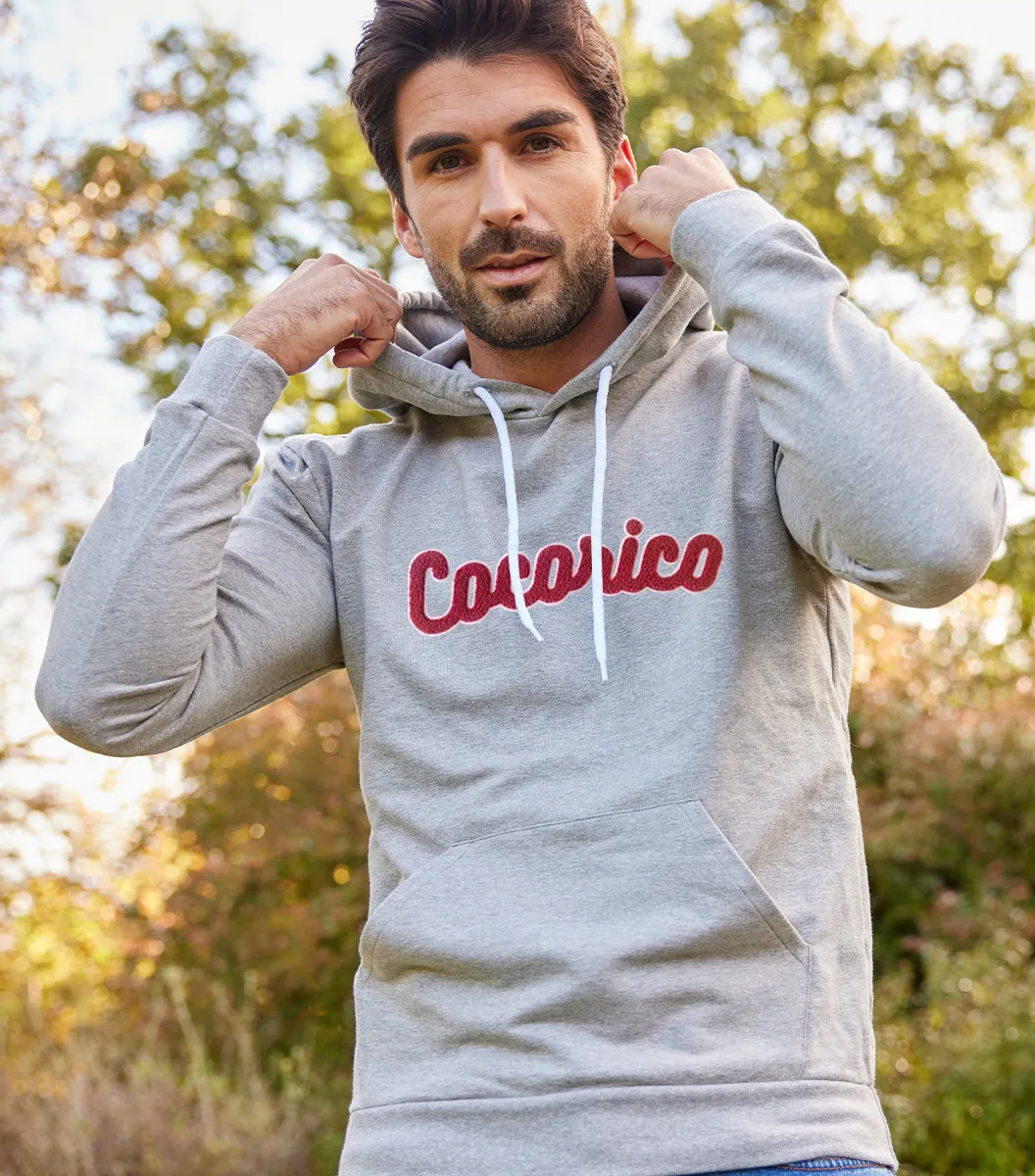 Cocorico La Bouclette sweat capuche homme gris coton