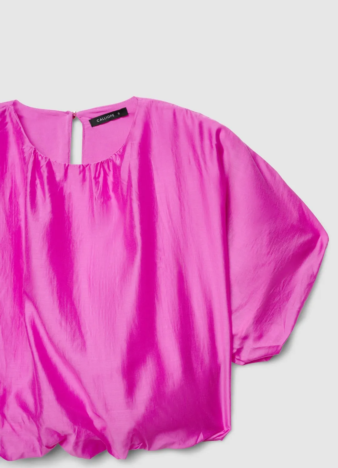 Calliope ballon blouse femme unie manches courtes