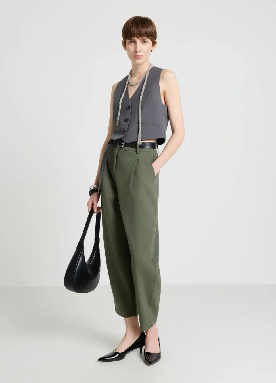 Calliope pantalon barrel pinces femme