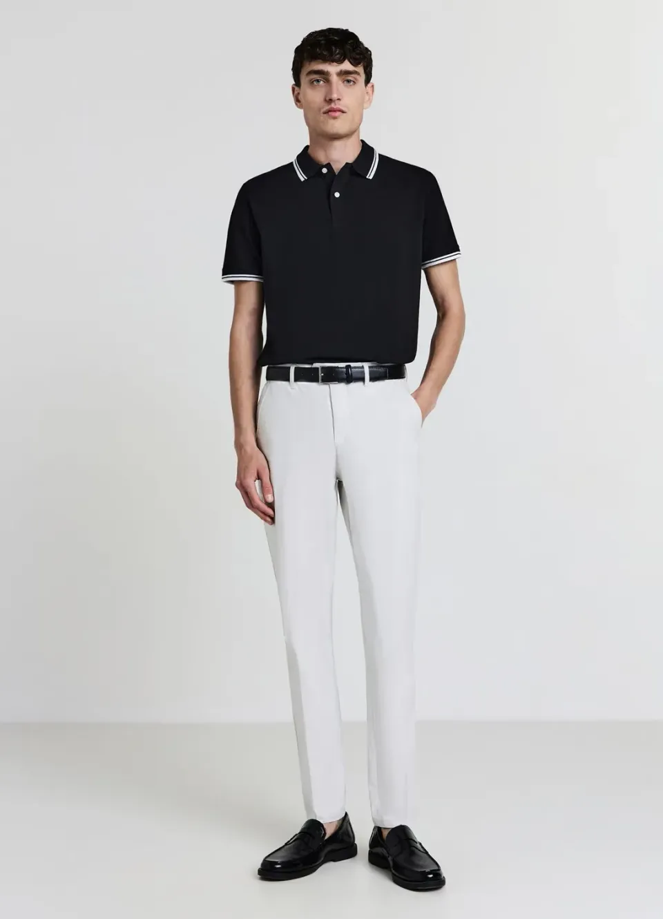 Calliope chino homme en coton coupe droite
