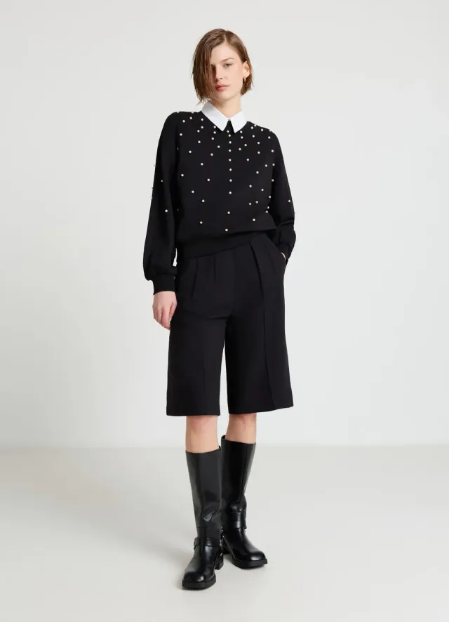 Calliope sweat perles femme col rond