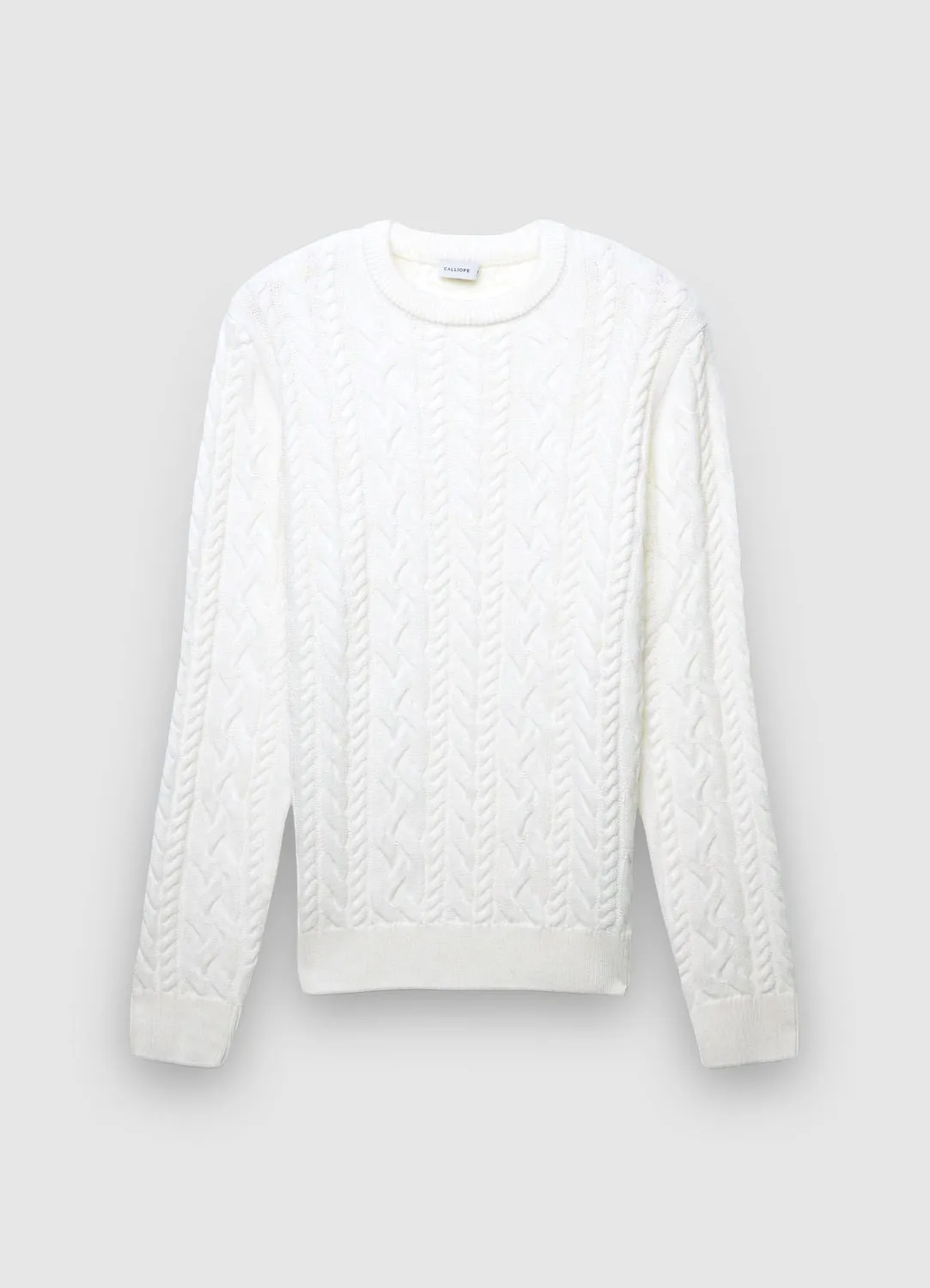 Calliope Pull Homme Col Rond Torsades Uni