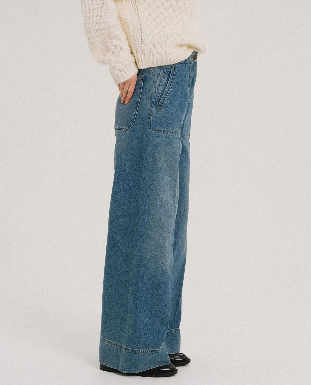 TINSELS FESTON jean LA VAGUE taille haute coton