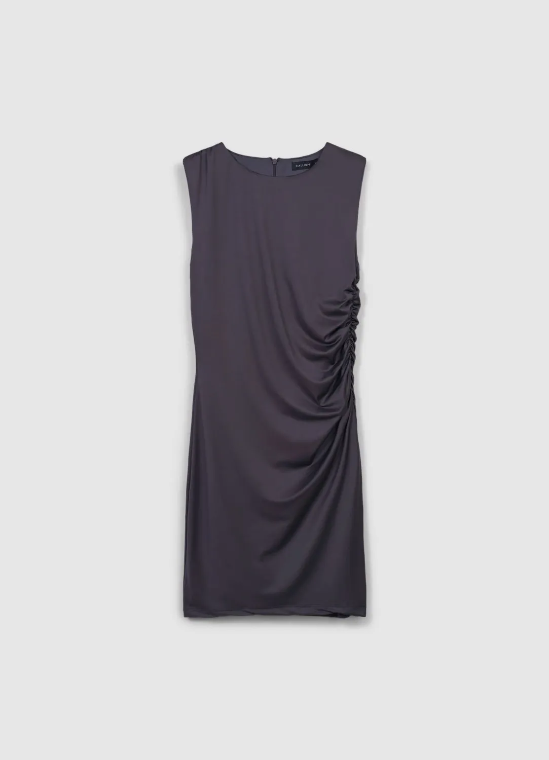 Calliope Atelier robe courte froncée femme sans manches