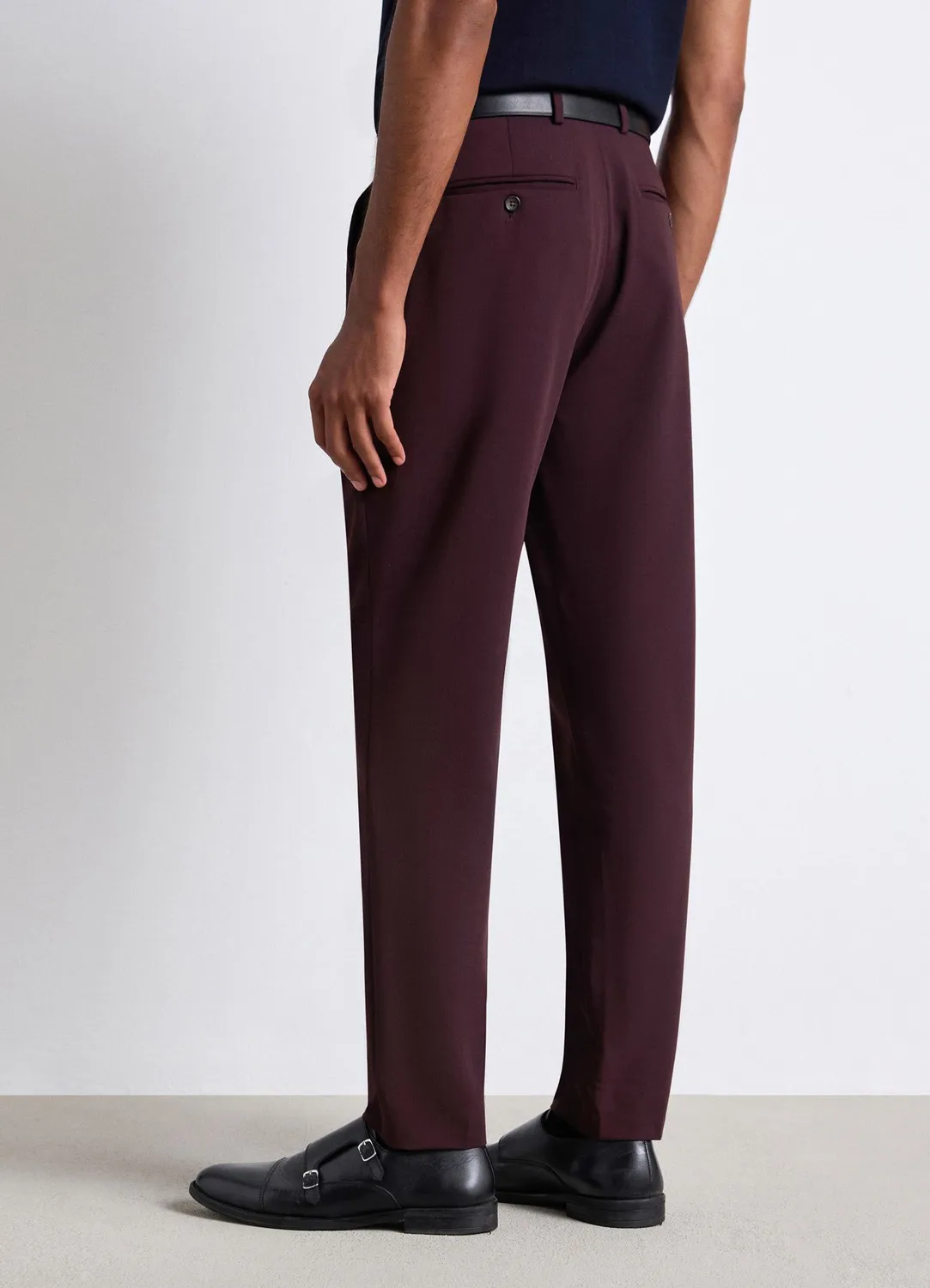 Calliope pantalon tailleur homme uni droit