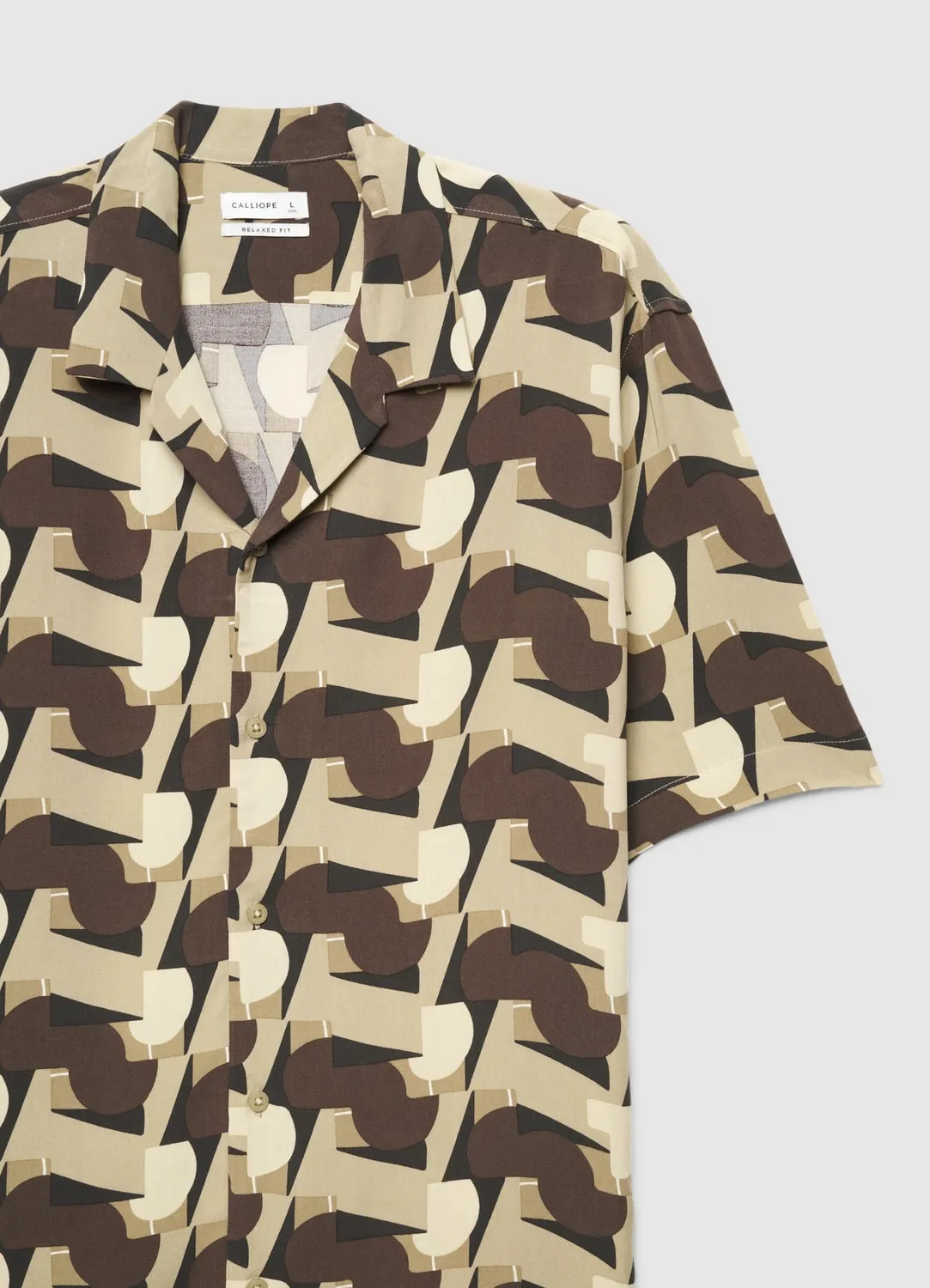 Calliope Chemise Imprimée Homme Manches Courtes