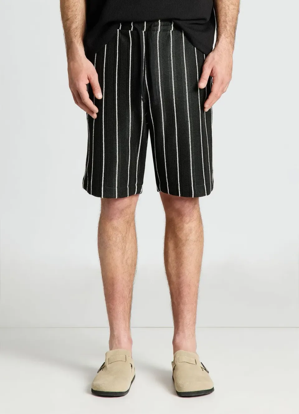 Calliope short sport homme rayé cordon poches