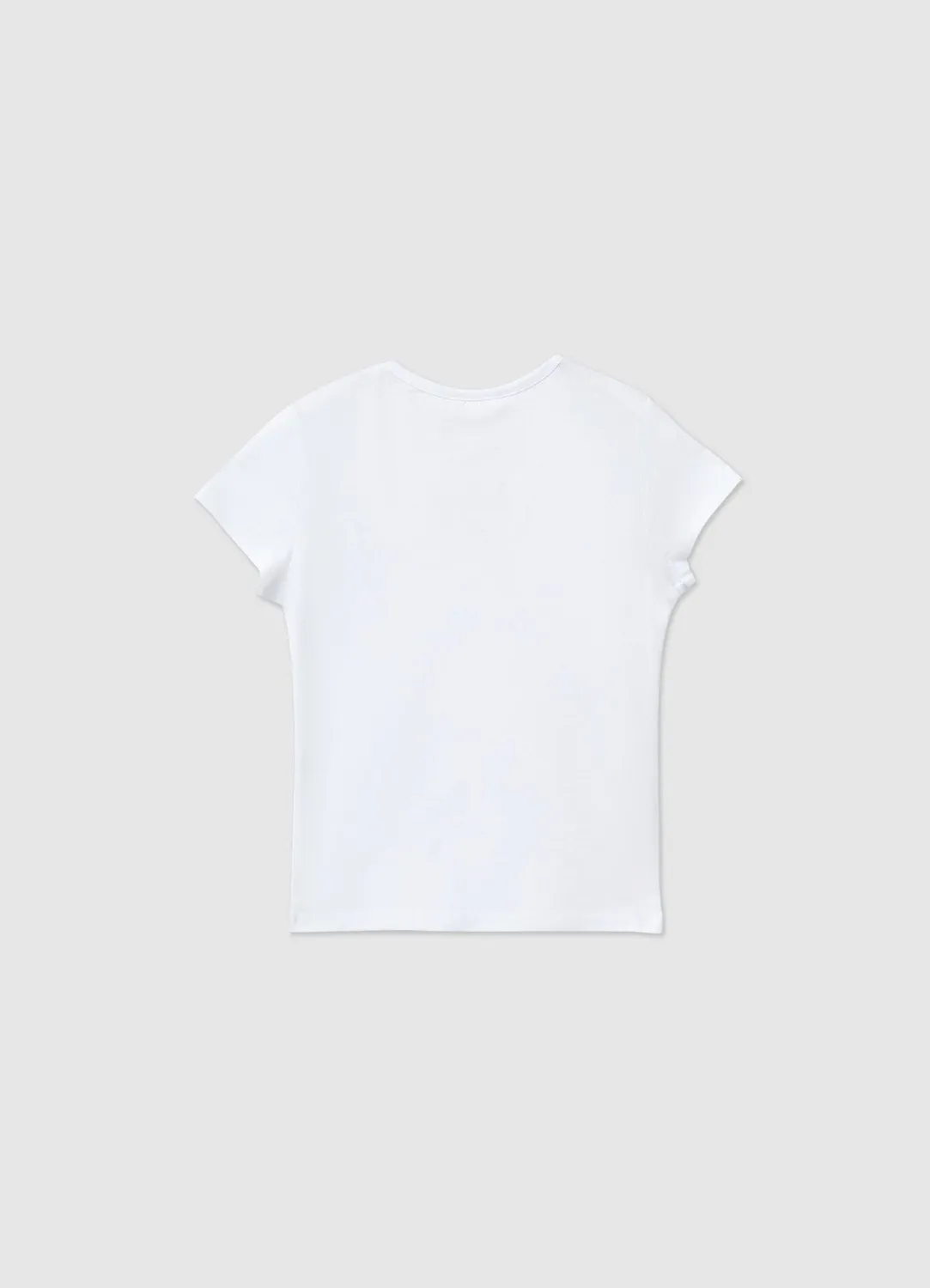 Calliope Écriture et Nœud t-shirt fille unie