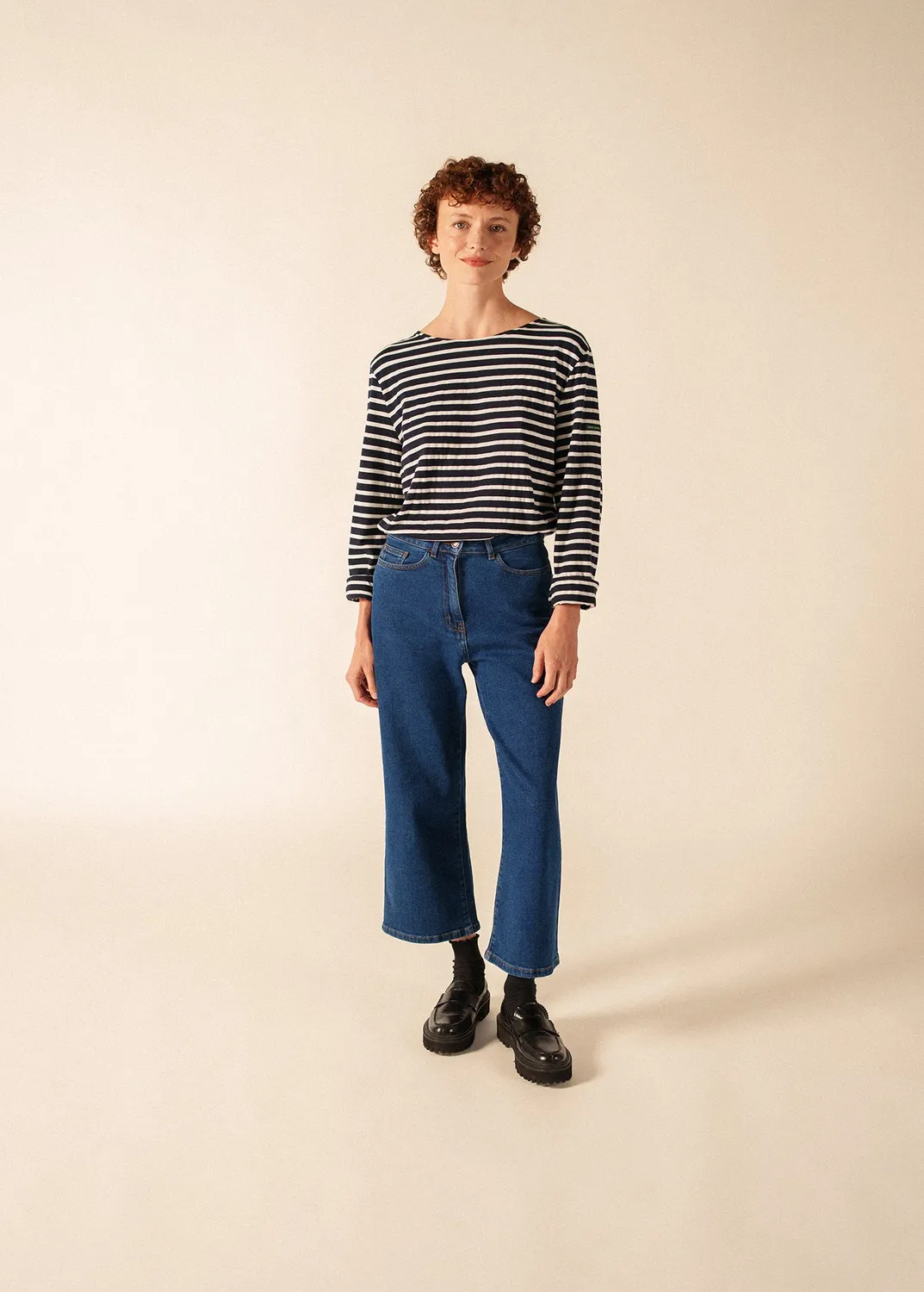 Saint James Minquiers Phospho marinière navy coton
