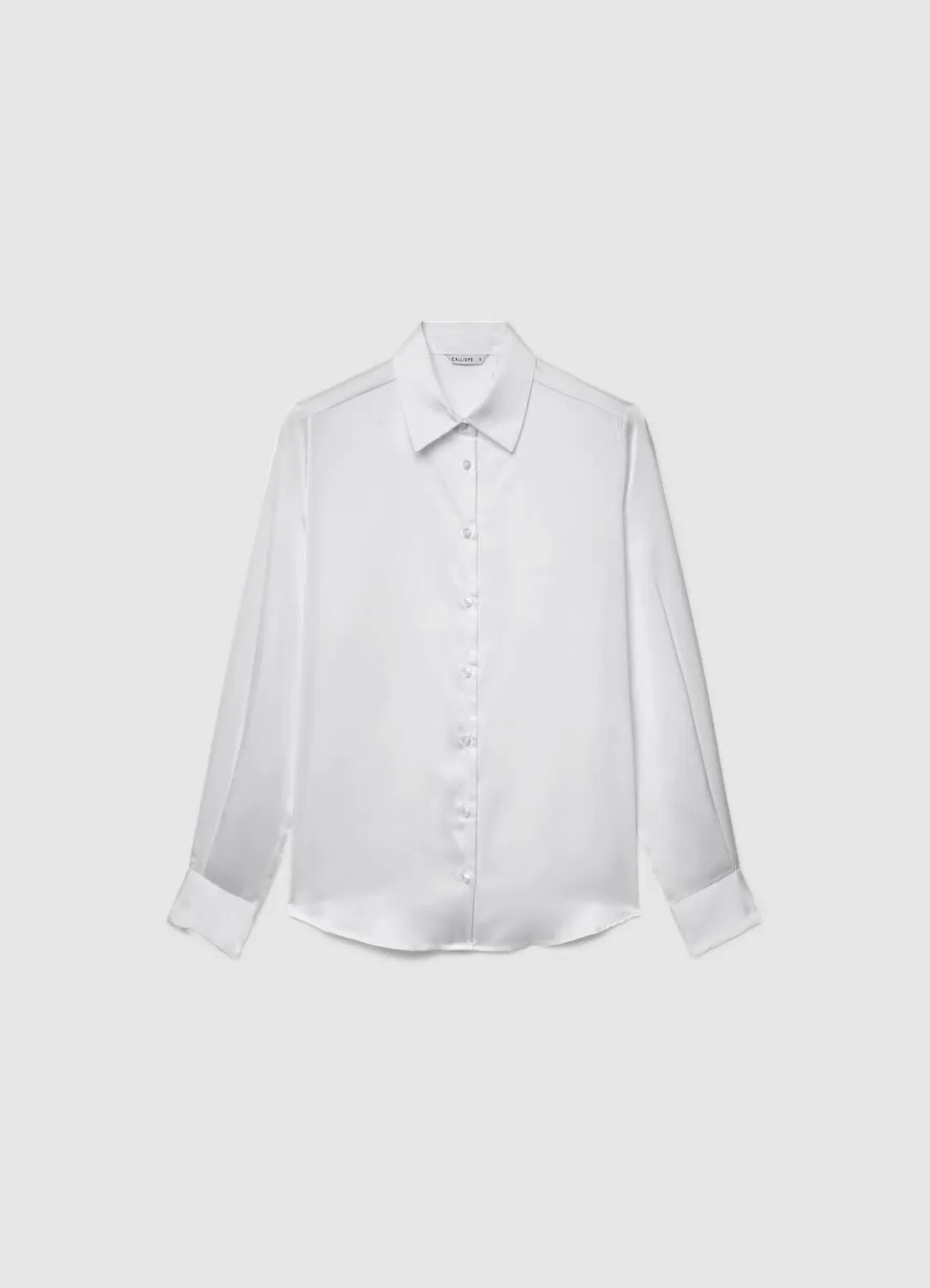 Calliope chemise femme unie satinée manches longues