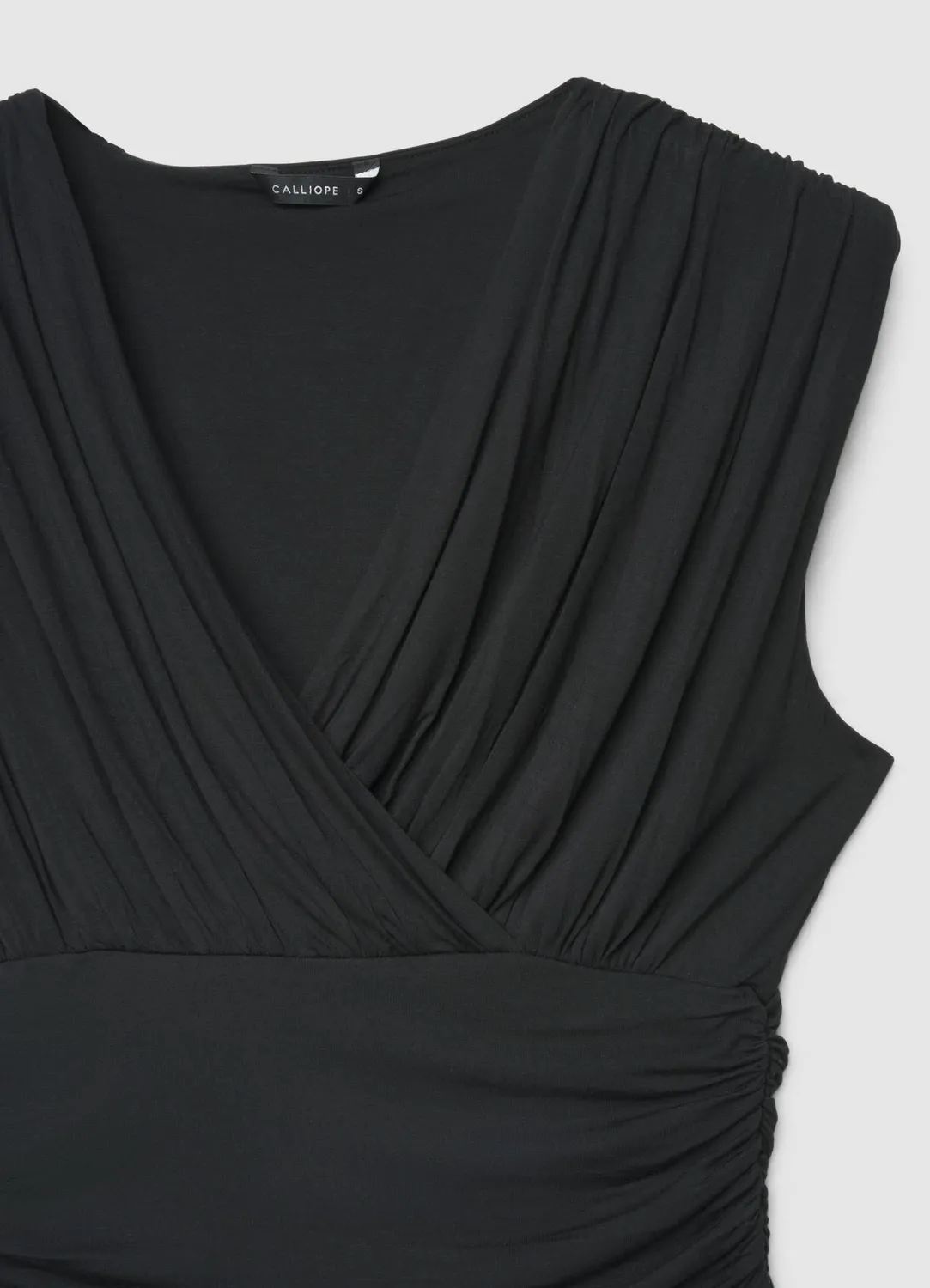 Calliope top femme croisé drapé sans manches