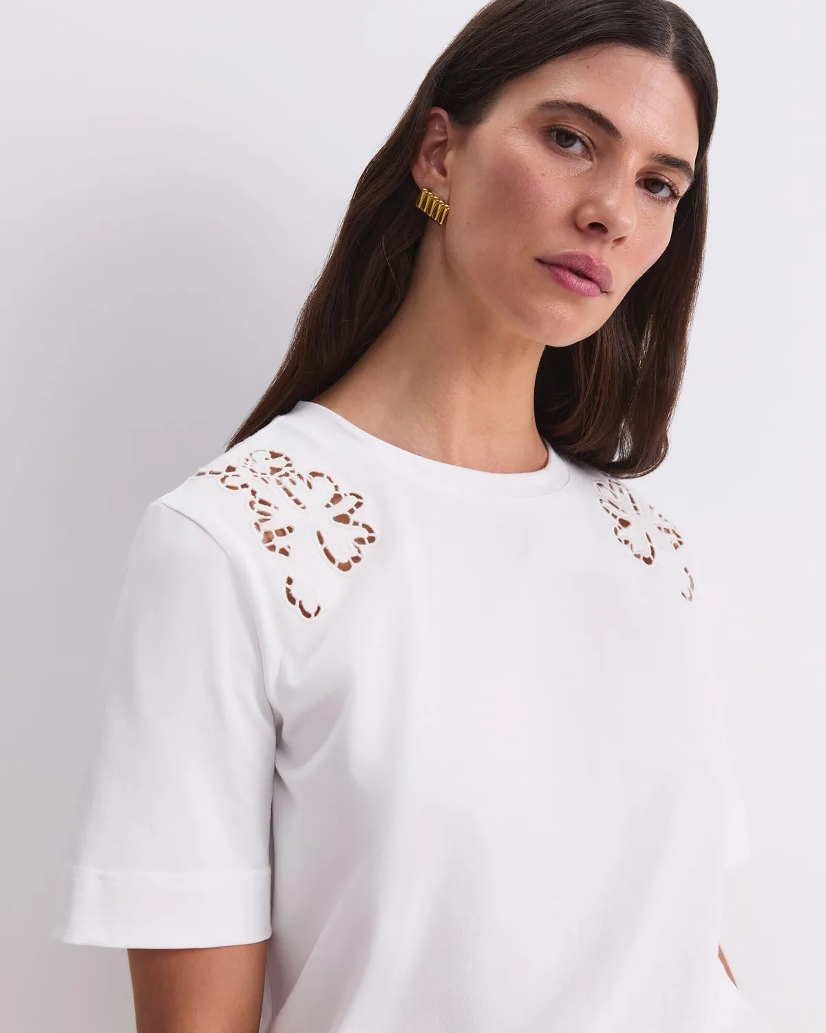 Sportscraft Paloma tee coton femme broderie
