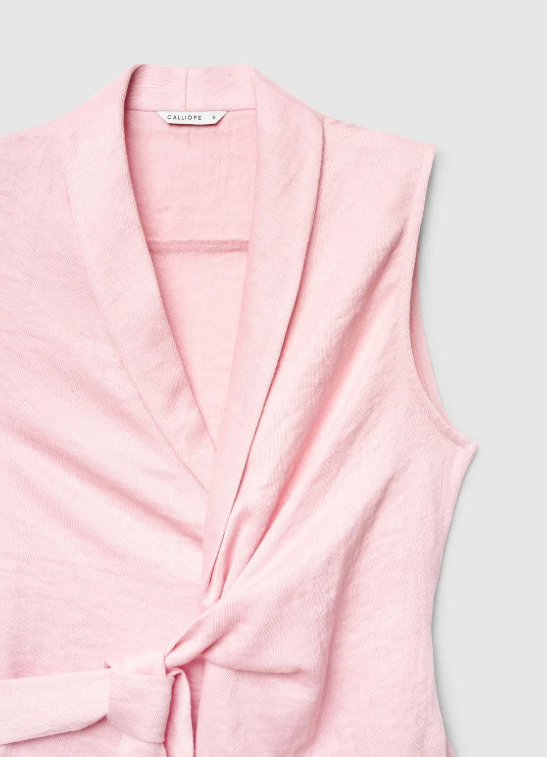 Calliope Fusciacca top femme uni col châle