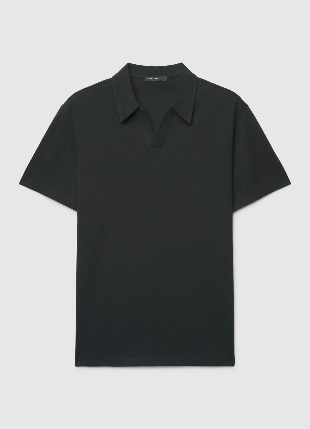 Calliope polo uni col polo manches courtes homme